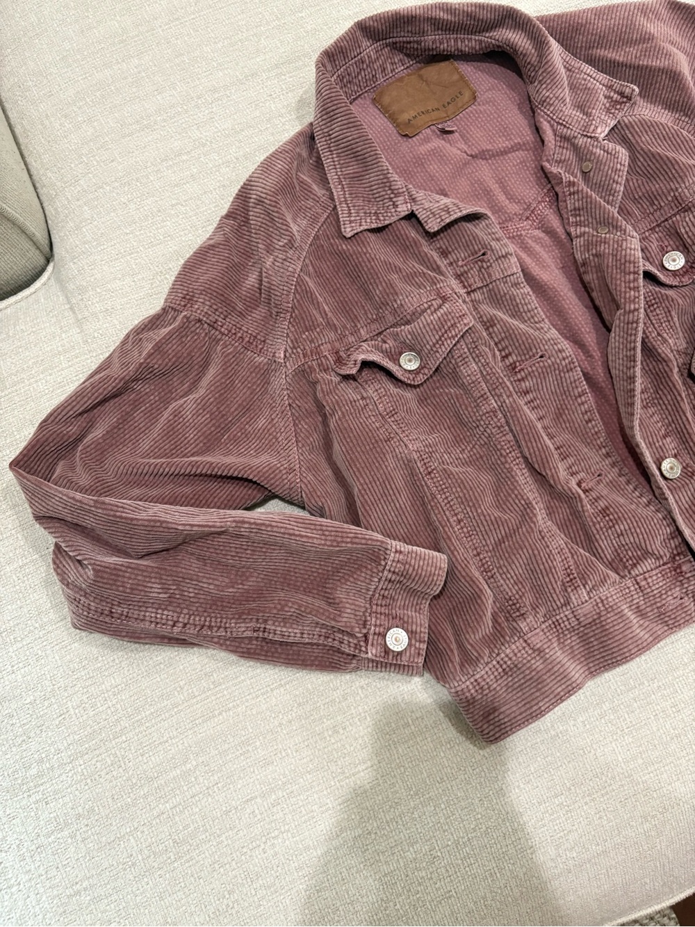 American Eagle Outfitters Corduroy Jacket in Dusty Mauve - Picture 5 of 7